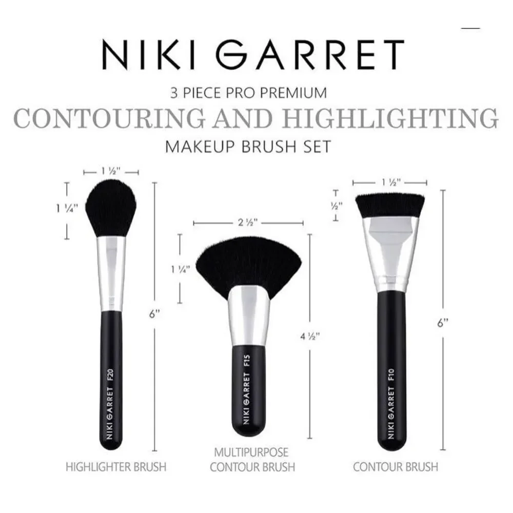 NIKI GARRETT - 🎉HP X 4🎉 NWT Limited Edition 3-Pc Contour:Highlighting Brushes